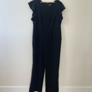 Vince Camuto Black Ruffle Sleeve Jumpsuit